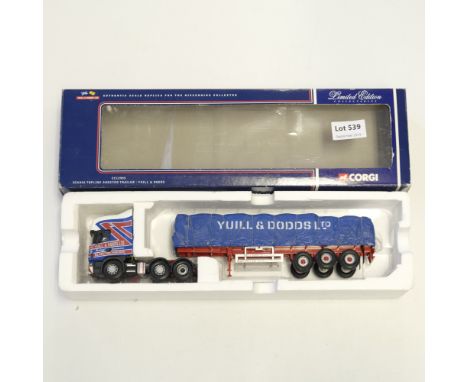 Manufacturer  - Corgi | Description - Scania Topline Sheeted Trailer - Yuill &amp; Dodds | Stock Code - CC12905 | Model Condi