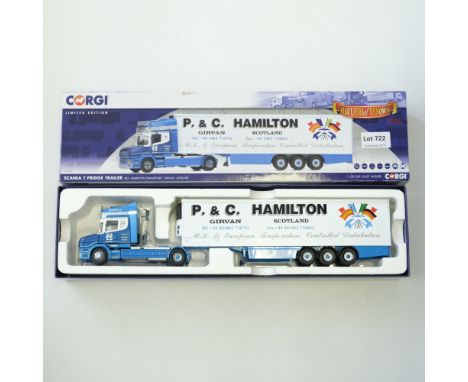 Manufacturer  - Corgi | Description - Scania T Fridge Trailer - P&amp;C Hamilton Transport | Stock Code - CC12825 | Model Con