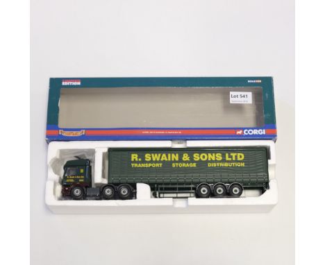 Manufacturer  - Corgi | Description - DAF CF Curtainside - R Swain &amp; Son Ltd | Stock Code - CC13601 | Model Condition - 5