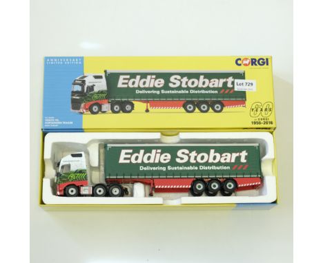 Manufacturer  - Corgi | Description - Volvo FH Curtainside Trailer - Eddie Stobart | Stock Code - CC16002 | Model Condition -