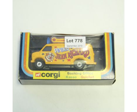 Manufacturer  - Corgi | Description - Booking Office Van - Pinder Circus | Stock Code - 426 | Model Condition - 5/5 | Box Con