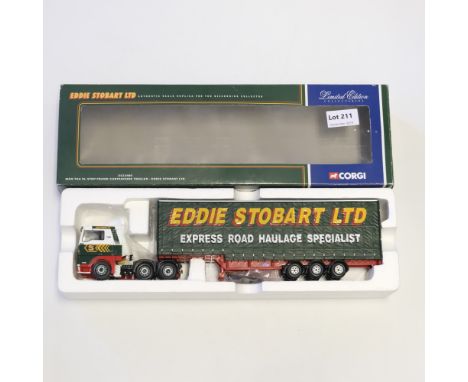 Manufacturer  - Corgi | Description - MAN TGA XL Step Frame Curtainside Trailer - Eddie Stobart | Stock Code - CC13405 | Mode