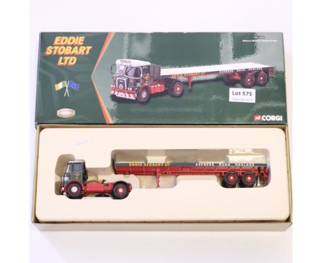 Manufacturer  - Corgi | Description - Atkinson Borderer Flatbed Trailer - Eddie Stobart | Stock Code - CC12502 | Model Condit