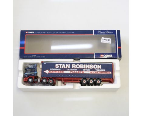 Manufacturer  - Corgi | Description - Scania Curtainside - Stan Robinson | Stock Code - CC12205 | Model Condition - 5/5 | Box