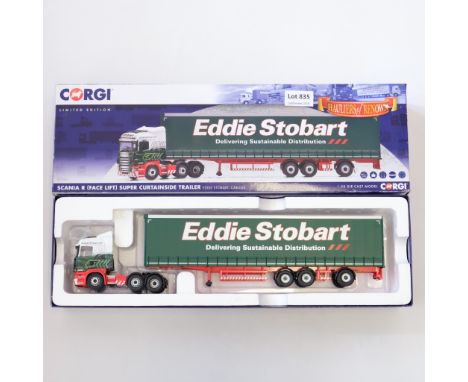 Manufacturer  - Corgi | Description - Scania R Super Curtainside Trailer - Eddie Stobart | Stock Code - CC13747 | Model Condi