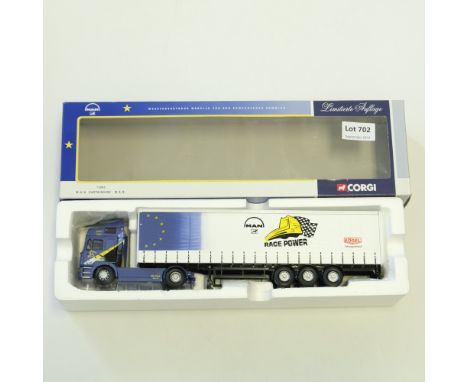 Manufacturer  - Corgi | Description - M.A.N. Curtainside - M.A.N. | Stock Code - 75801 | Model Condition - 5/5 | Box Conditio