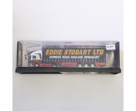 Manufacturer  - Corgi | Description - ERF Curtainsider - Eddie Stobart - In Display Case | Stock Code - 75201 | Model Conditi