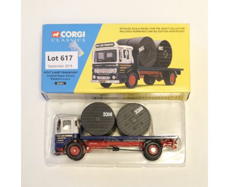 Manufacturer  - Corgi | Description - Leyland Super Comet Platform Lorry - Holt Lane Transport | Stock Code - 25301 | Model C