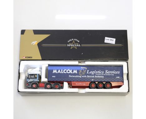 Manufacturer  - Corgi | Description - ERF ECS Curtainside - WH Malcolm Ltd | Stock Code - CC12704 | Model Condition - 3/5 | B