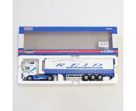 Manufacturer  - Corgi | Description - Volvo FH Curtainside - Reid Transport Group | Stock Code - CC14003 | Model Condition - 