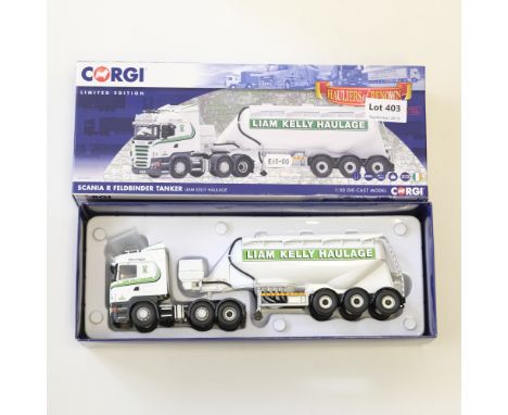 Manufacturer  - Corgi | Description - Scania R Fieldbinder Tanker - Liam Kelly Haulage | Stock Code - CC13767 | Model Conditi