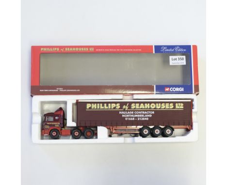 Manufacturer  - Corgi | Description - MAN F2000 Curtainside - Phillips of Seahouses Ltd | Stock Code - CC12012 | Model Condit