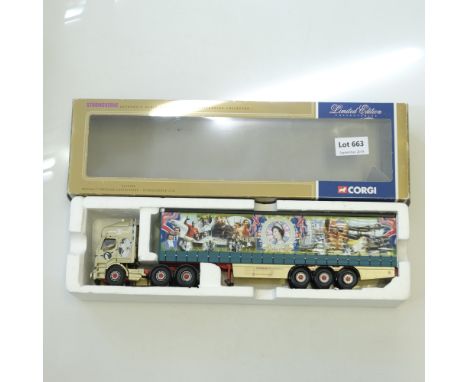 Manufacturer  - Corgi | Description - Renault Premium Curtainside - Strongserve Ltd | Stock Code - CC12104 | Model Condition 