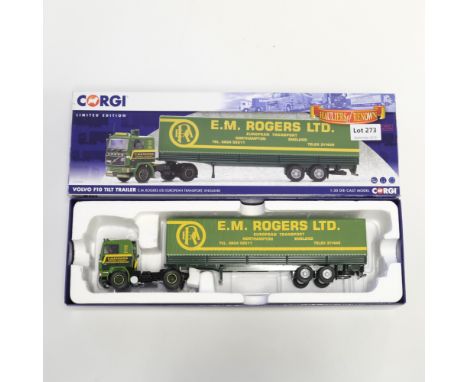 Manufacturer  - Corgi | Description - Volvo F10 Tilt Trailer - E.M. Rogers LTD | Stock Code - CC15504 | Model Condition - 5/5