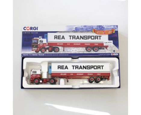 Manufacturer  - Corgi | Description - Volvo F12 Fridge Trailer - Rea Transport | Stock Code - CC15510 | Model Condition - 5/5