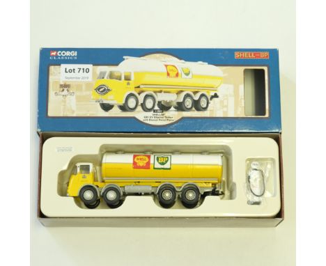 Manufacturer  - Corgi | Description - ERF KV Elliptical Tanker With Diecast Petrol Pump - Shell/BP | Stock Code - 11501 | Mod