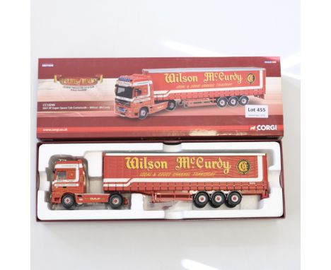 Manufacturer  - Corgi | Description - DAF XF Super Space Cab Curtainside - Wilson McCurdy | Stock Code - CC13246 | Model Cond