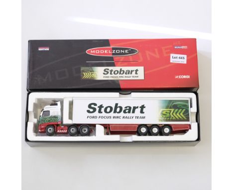 Manufacturer  - Corgi | Description - Volvo FH Box Trailer - Eddie Stobart Ford Focus ERC Rally Team | Stock Code - CC14012 |