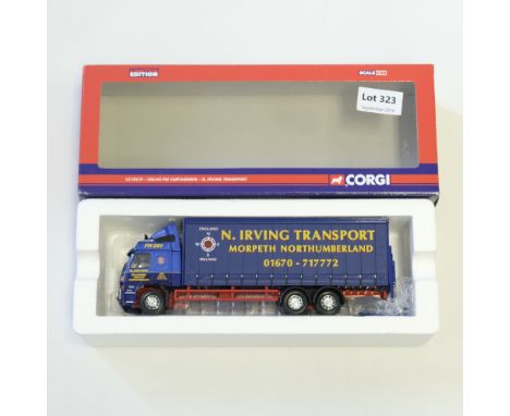 Manufacturer  - Corgi | Description - Volvo FM Curtainside - N.Irving Transport | Stock Code - CC13517 | Model Condition - 5/