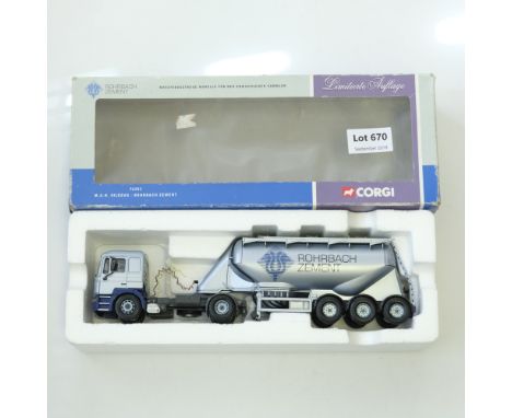 Manufacturer  - Corgi | Description - M.A.N Silozug - Rohrbach Zement | Stock Code - 76301 | Model Condition - 4/5 | Box Cond