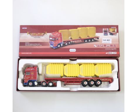 Manufacturer  - Corgi | Description - DAF 105 Flatbed and Skip Load - Paul Hinchliffe Transport LTD | Stock Code - CC14111 | 