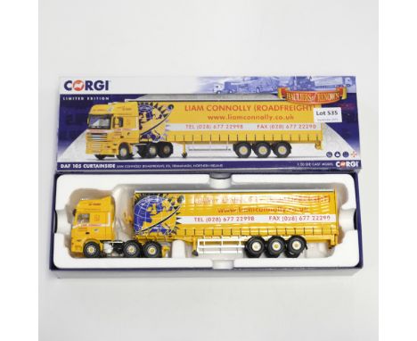 Manufacturer  - Corgi | Description - DAF 105 Curtainside - Liam Connolly | Stock Code - CC14115 | Model Condition - 5/5 | Bo