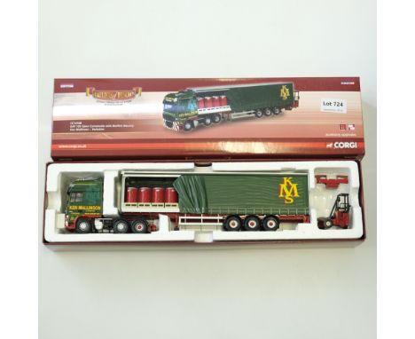 Manufacturer  - Corgi | Description - DAF 105 Curtainside With Moffett Mounty - Ken Mallinson | Stock Code - CC14108 | Model 