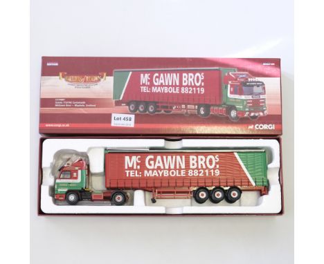 Manufacturer  - Corgi | Description - Scania 113/143 Curtainside - McGawn Bros | Stock Code - CC14801 | Model Condition - 5/5