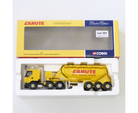 Manufacturer  - Corgi | Description - Renault Premium Powder Tanker - Canute Haulage Group Plc | Stock Code - 76102 | Model C