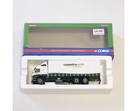 Manufacturer  - Corgi | Description - Volvo FM Curtainside - Countrywide Farmers Plc | Stock Code - CC13516 | Model Condition