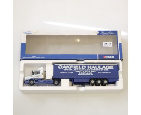 Manufacturer  - Corgi | Description - Scania T Cab Curtainside - Oakfield Haulage | Stock Code - CC12811 | Model Condition - 