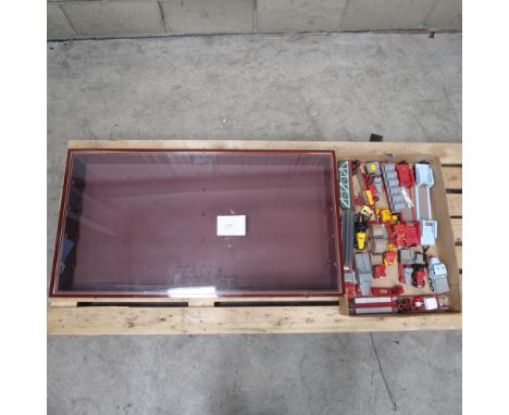 Manufacturer  - N/A | Description - Display Cabinet 107cm x  58cm x 12cm with Assorted Loose Heavy Haulage Models - Collectio