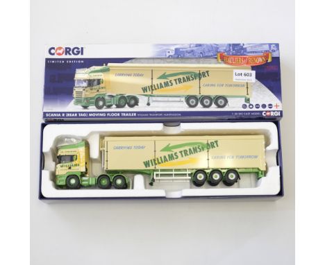 Manufacturer  - Corgi | Description - Scania R Moving Floor Trailer - Williams Transport | Stock Code - CC13746 | Model Condi