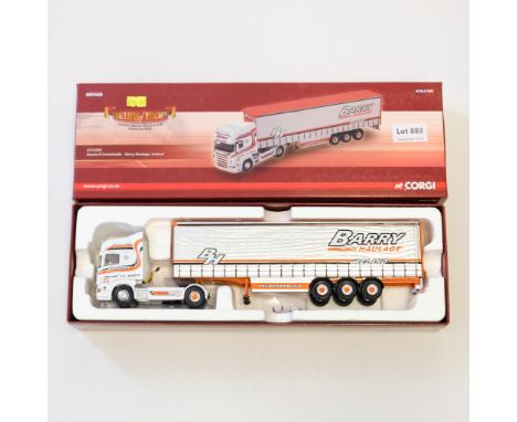 Manufacturer  - Corgi | Description - Scania R Curtainside - Barry Haulage | Stock Code - CC13725 | Model Condition - 5/5 | B