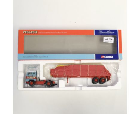 Manufacturer  - Corgi | Description - Volvo F88 Sheeted Flatbed Trailer - Pollock Scotrans LTD | Stock Code - CC13107 | Model