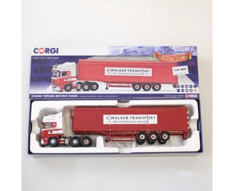 Manufacturer  - Corgi | Description - Scania Topline Moving Floor - S.Walker Transport | Stock Code - CC12941 | Model Conditi