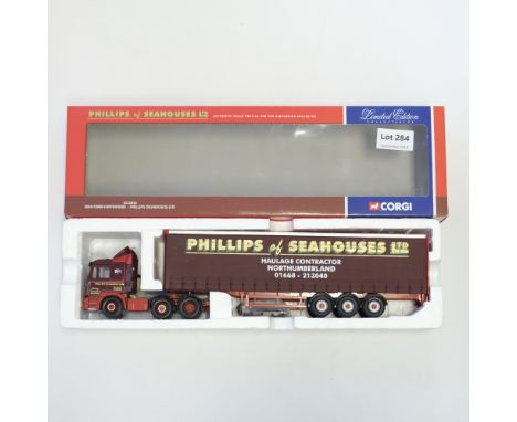 Manufacturer  - Corgi | Description - MAN F2000 Curtainside - Phillips of Seahouses Ltd | Stock Code - CC12012 | Model Condit