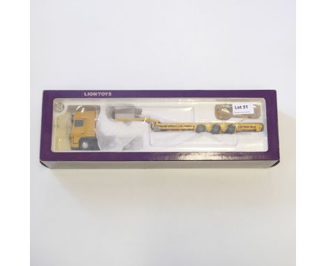 Manufacturer  - Lion Toys | Description - DAF XF 6x2 Low Loader Trailer | Stock Code - ? | Model Condition - 3/5 | Box Condit