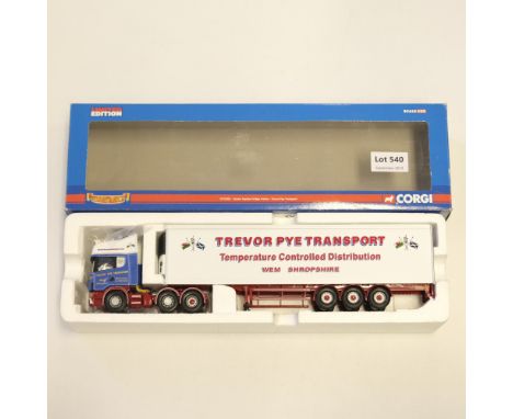 Manufacturer  - Corgi | Description - Scania Topline Fridge Trailer - Trevor Pye Transport | Stock Code - CC12922 | Model Con