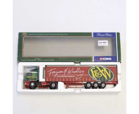 Manufacturer  - Corgi | Description - Scania Curtainside - Fagan &amp; Whalley LTD | Stock Code - CC12211 | Model Condition -