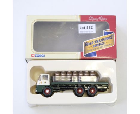 Manufacturer  - Corgi | Description - ERF KV Flatbed Lorry &amp; Barrels - Ind Coope | Stock Code - CC10505 | Model Condition