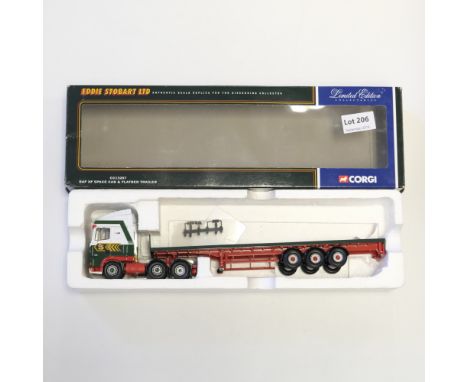 Manufacturer  - Corgi | Description - DAF XF Flatbed Trailer - Eddie Stobart LTD  | Stock Code - CC13207 | Model Condition - 