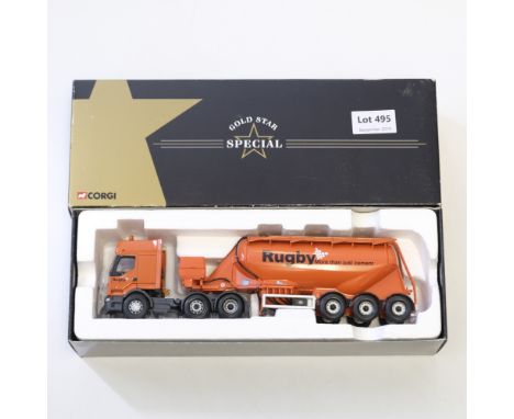 Manufacturer  - Corgi | Description - Renault Premium  Feldbinder Tanker - Rugby Cement | Stock Code - CC12105 | Model Condit