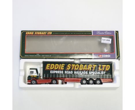 Manufacturer  - Corgi | Description - Renault Premium Curtainsider - Eddie Stobart | Stock Code - 75601 | Model Condition - 4