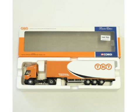 Manufacturer  - Corgi | Description - Renault Premium Step Frame Box Trailer - TNT | Stock Code - CC12111 | Model Condition -