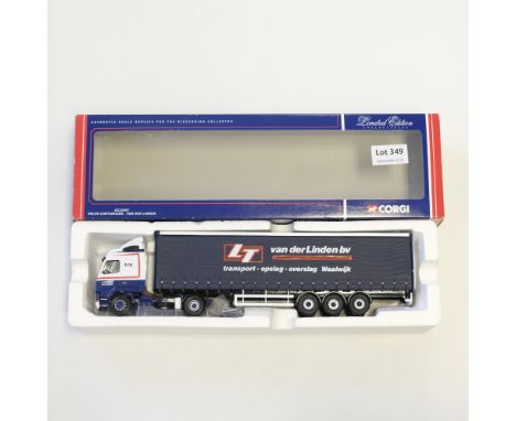 Manufacturer  - Corgi | Description - Volvo Curtainsider - Van Der Linden | Stock Code - CC12407 | Model Condition - 5/5 | Bo