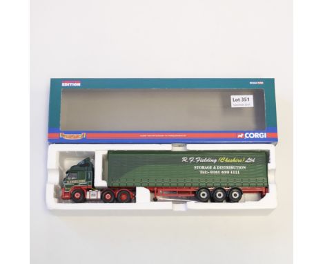 Manufacturer  - Corgi | Description - Volvo FM Curtainside - R Fielding Ltd | Stock Code - CC13507 | Model Condition - 5/5 | 