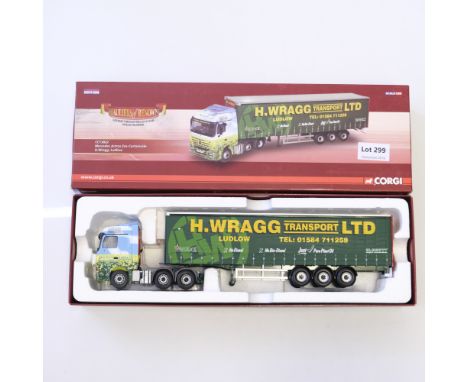 Manufacturer  - Corgi | Description - Mercedes Actros Eco Curtainside - H.Wragg | Stock Code - CC13822 | Model Condition - 5/