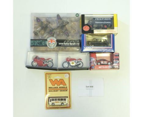 Manufacturer  - Assorted | Description - 7 Assorted Boxed Motorbike/Plane/Car/Coach Models | Stock Code -  | Model Condition 