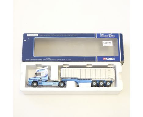 Manufacturer  - Corgi | Description - Scania T Topline Bulk Tipper - Tinnelly International Transport LTD | Stock Code - CC12